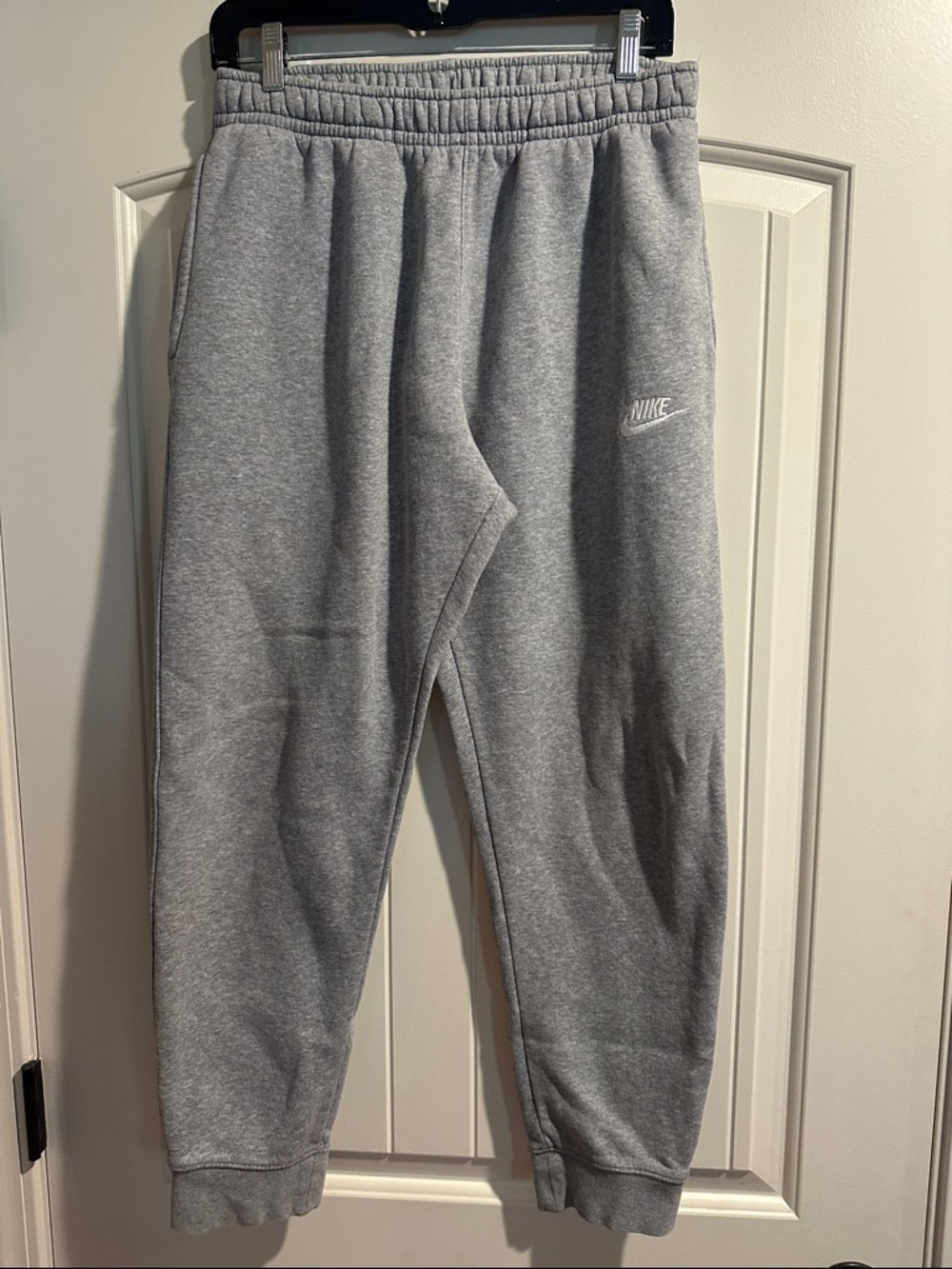 Nike Gray Mens Sweatpants with White Logo